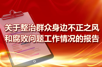 关于整治群众身边不正之风和腐败问题工作情况的报告