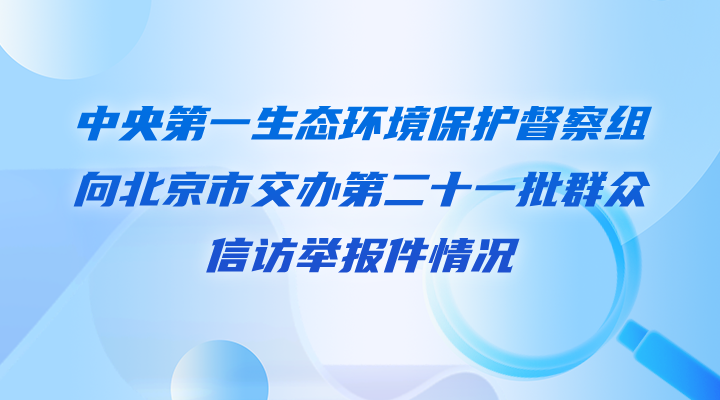 中央第一生态环境保护督察组向北京市交办第二十一批群众信访举报件情况